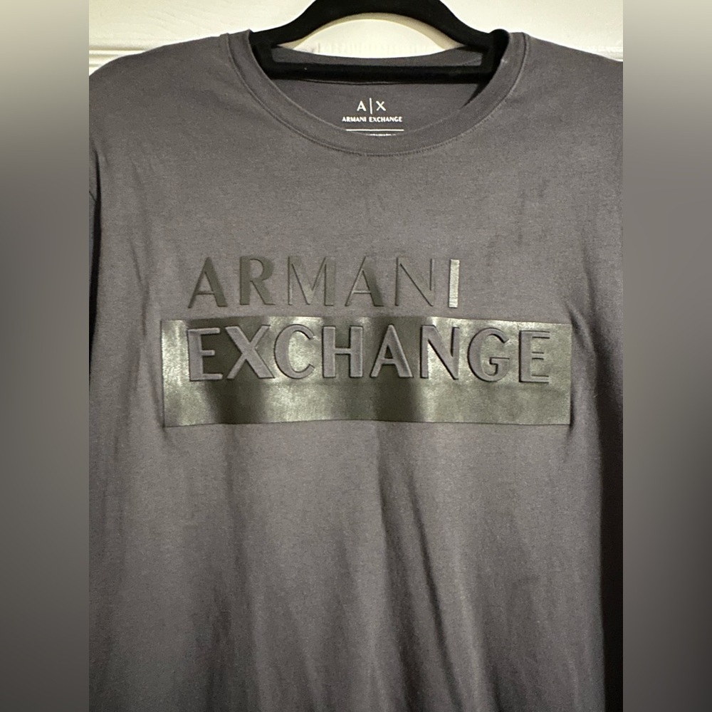 Armani Exchange Charcoal Tee, Men’s, Size L - Picture 2 of 6